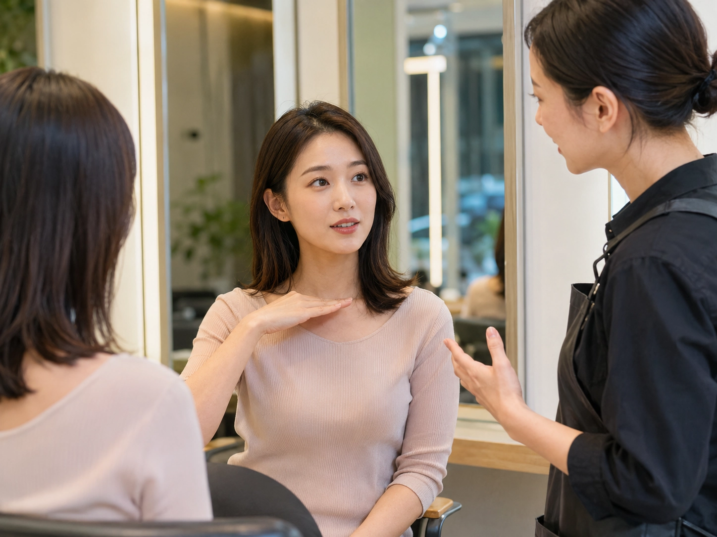 跟設計師溝通剪頭髮|用手指比出身體標點定長度