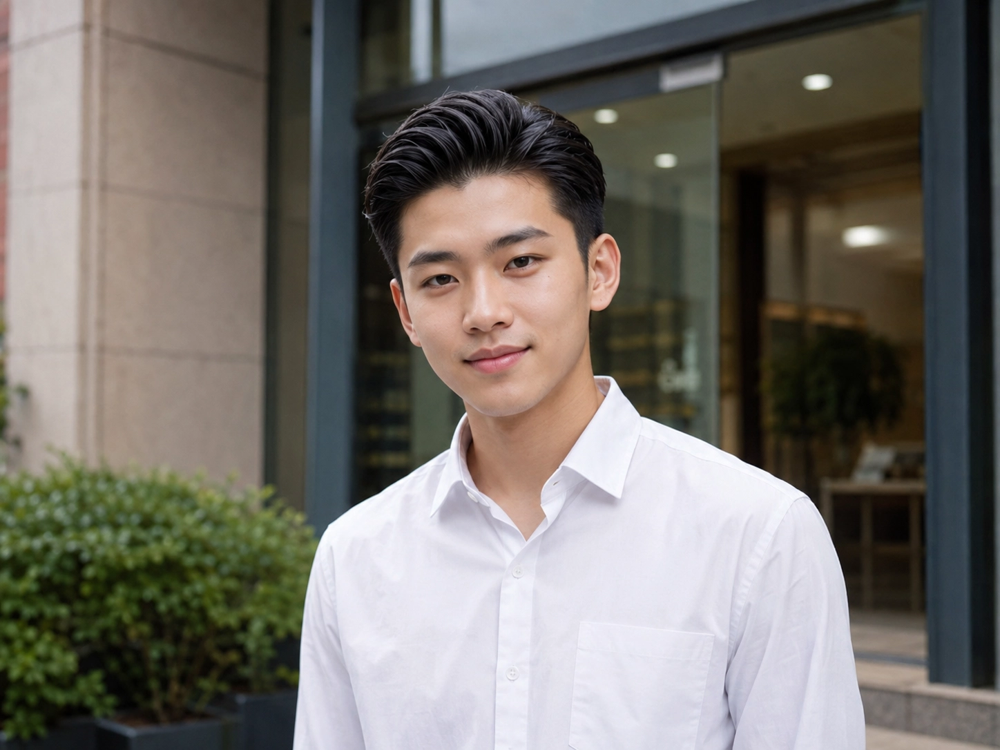 男學生後梳油頭