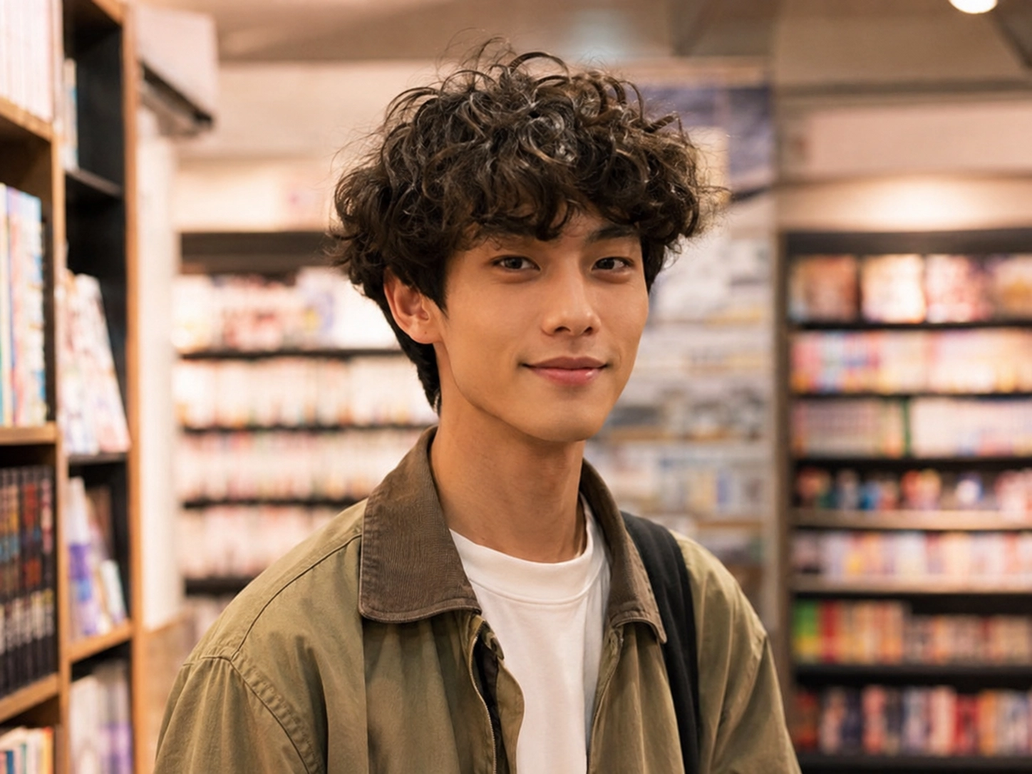 男學生羊毛捲