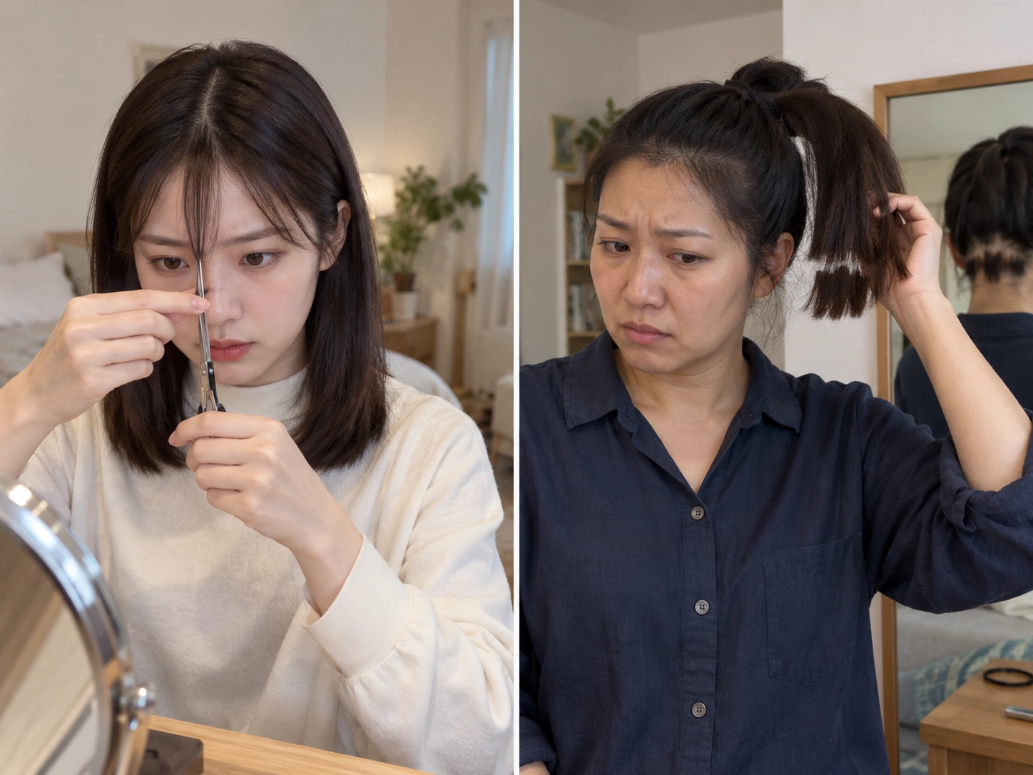 自己剪頭髮可以剪什麼｜瀏海少修，馬尾一刀不要